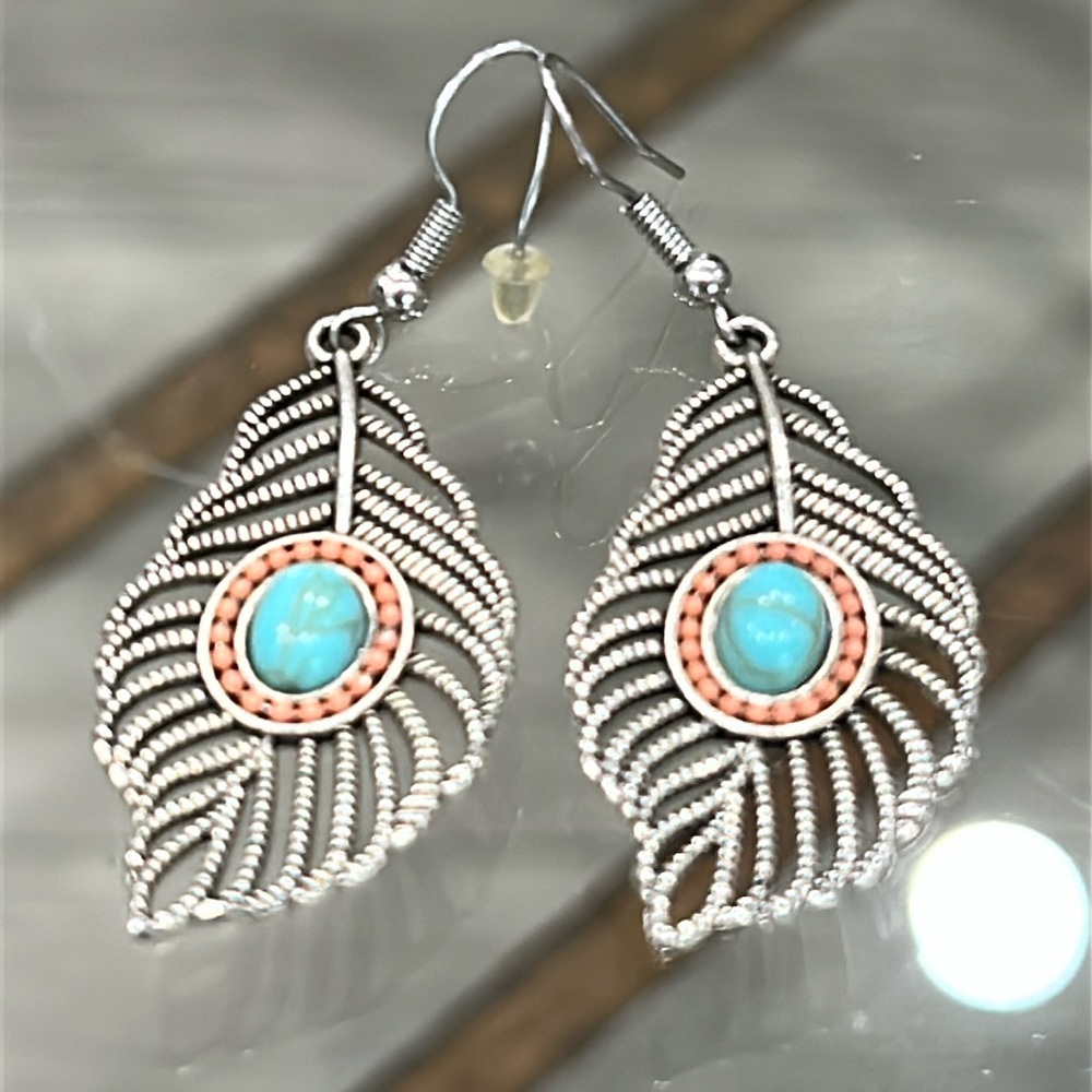 Silver and turquoise earrings